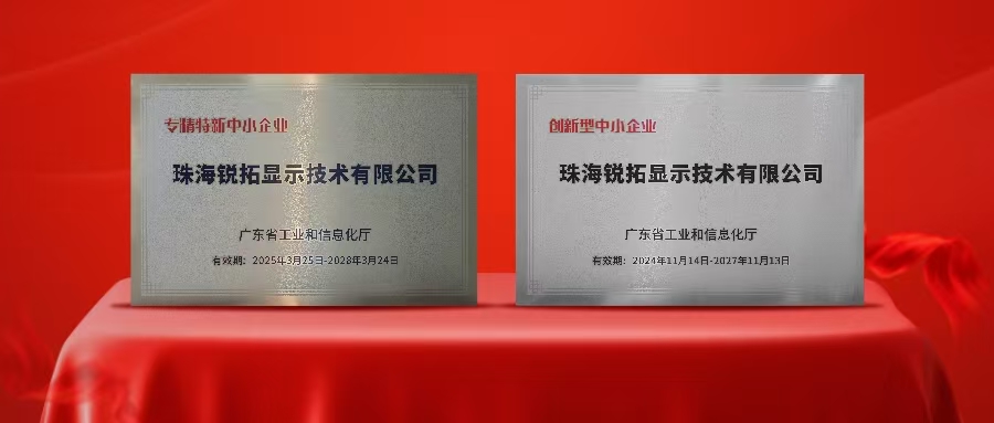 实力再次被认可！lewin乐玩显示荣获广东省“专精特新”及“创新型”企业称号！
